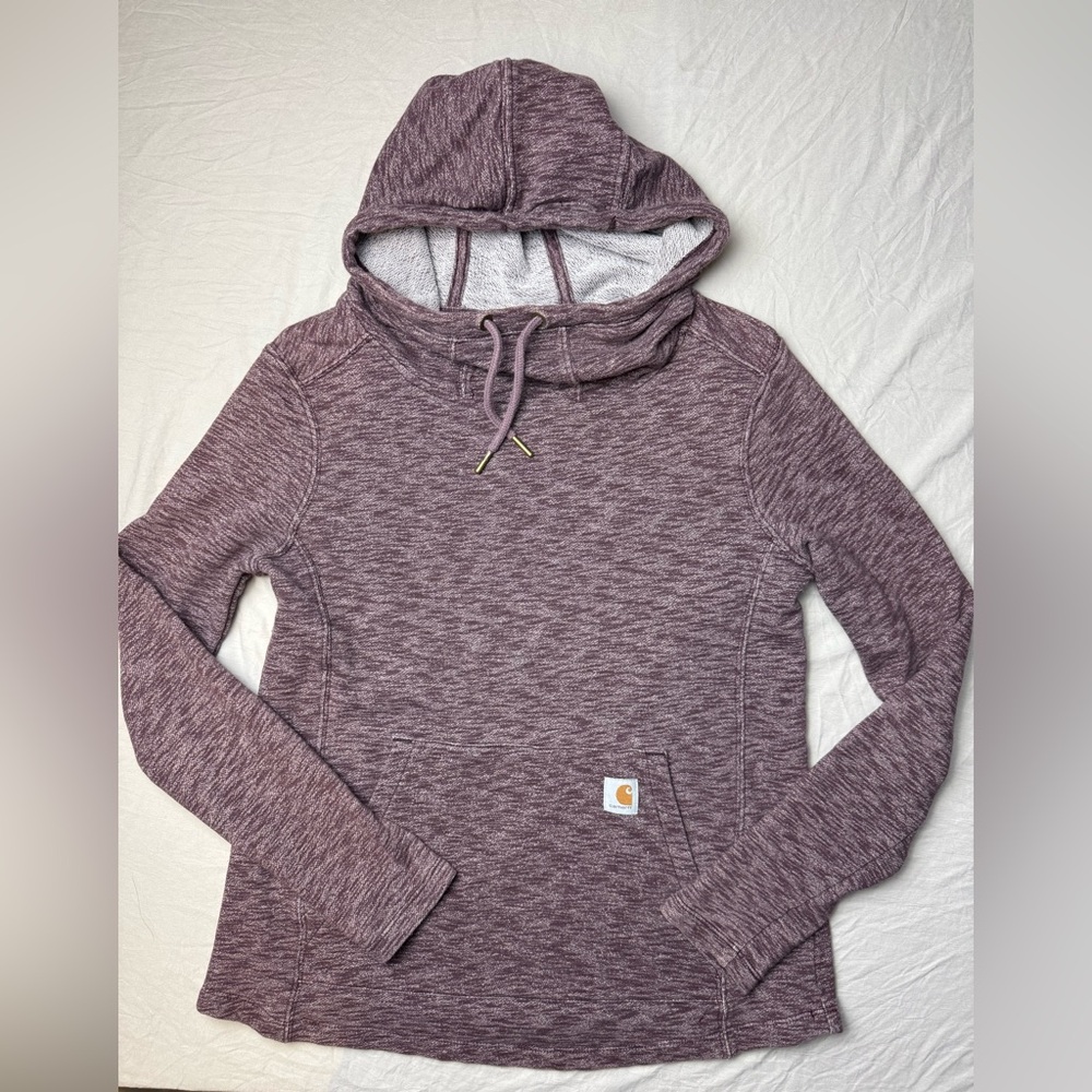 Carhartt Women's Heathered Purple Hoodie sweater size small‎